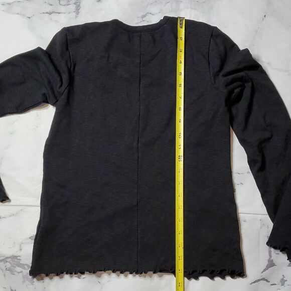 Madewell Black Basic Long Sleeve Blouse - Picture 5 of 6